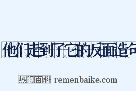 他们走到了它的反面造句是什么意思的图片